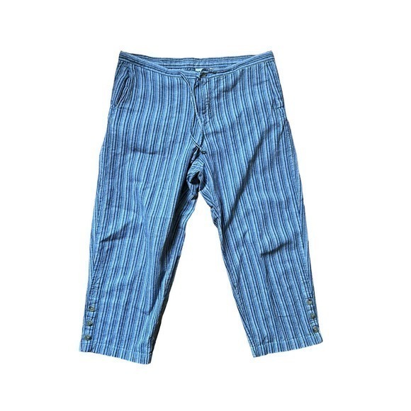 Columbia Sportswear‎ Pants Womens L Linen Cotton Blend Outdoor Drawstring Stripe - Picture 1 of 6